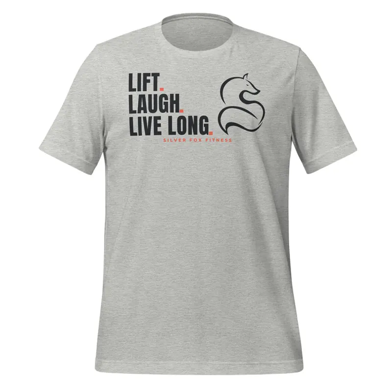 Lift. Laugh. Live Long. Tee, Athletic Heather