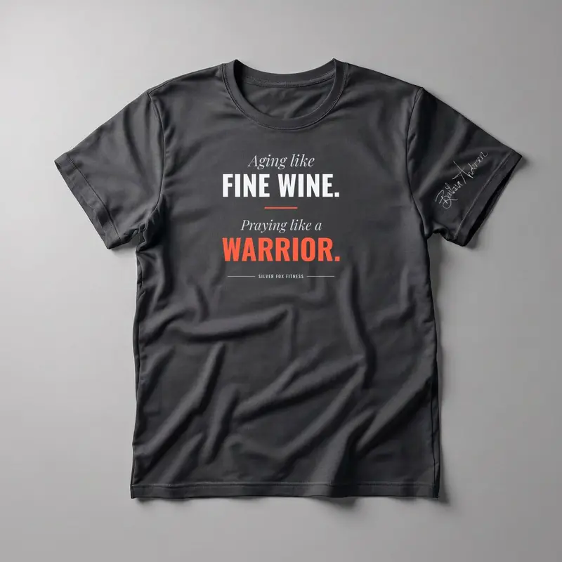 Aging Like Fine Wine. Praying Like a Warrior. Tee